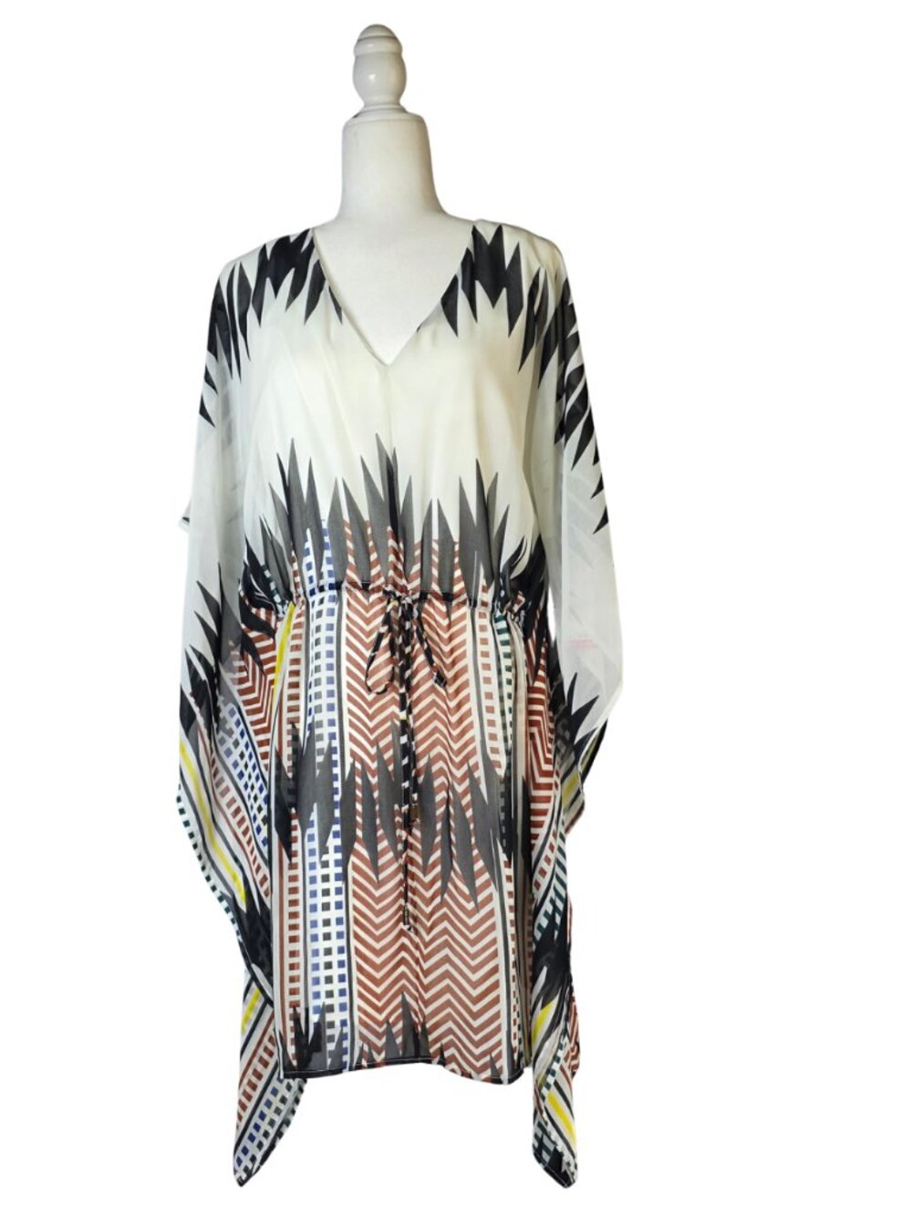 Vince Camuto Tie Diffused pattern dress